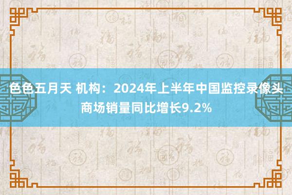 色色五月天 机构：2024年上半年中国监控录像头商场销量同比增长9.2%