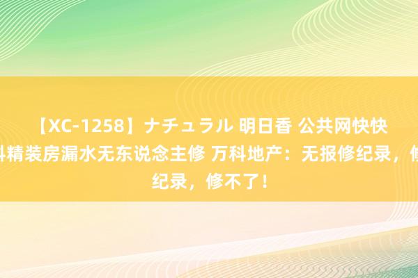 【XC-1258】ナチュラル 明日香 公共网快快帮|万科精装房漏水无东说念主修 万科地产：无报修纪录，修不了！