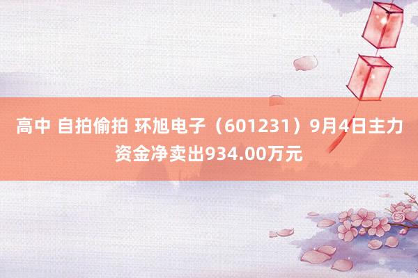 高中 自拍偷拍 环旭电子（601231）9月4日主力资金净卖出934.00万元