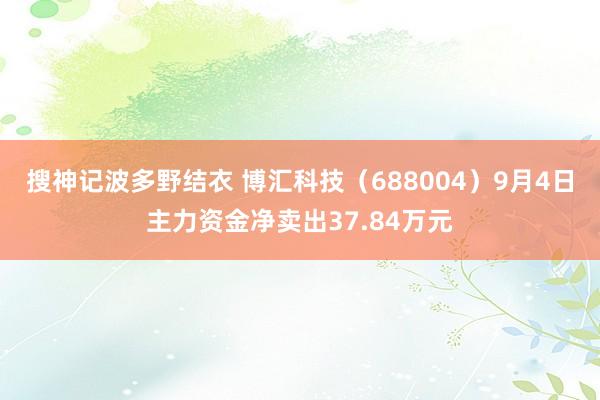 搜神记波多野结衣 博汇科技（688004）9月4日主力资金净卖出37.84万元